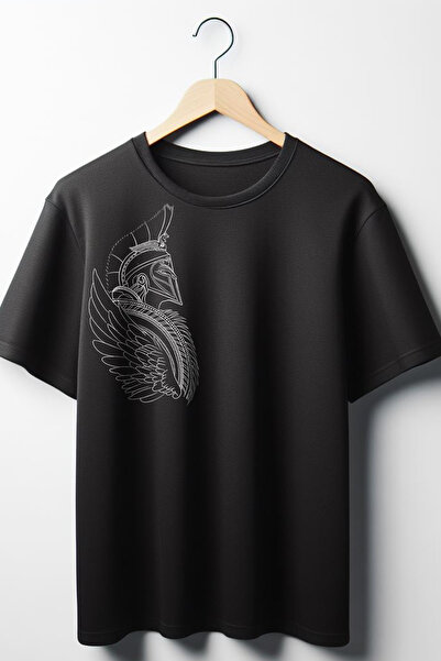 Vordevia Gladiator Štampano okrugla kragna Oversize kroj Unisex majica