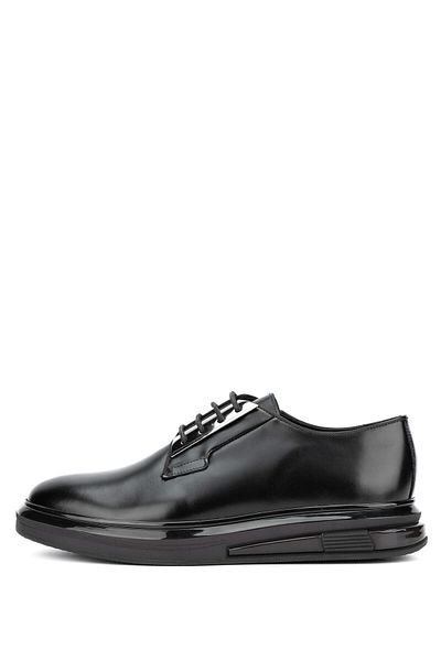 Tamer Tanca Genuine Leather Men's Black Opening Shoes - Casual