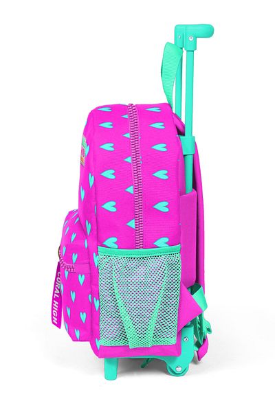 Coral High Rucsac Little Nest Squeegee, roz neon, verde, apă, cu model, două compartimente 24005