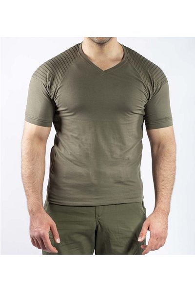VAV WEAR Tactical Outdoor Casual T-shirt Ανδρικό κοντομάνικο βαμβακερό ελαστάνη με ραβδώσεις ελαστικό απορρόφησης ιδρώτα TTHIN02