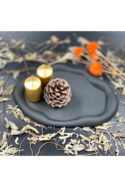 BLANJ HoBinCaN - Cloud-Looking Oval Plate, Candle Plate, Decorative Plate and Bowl, Presentation, Jewelry Plate