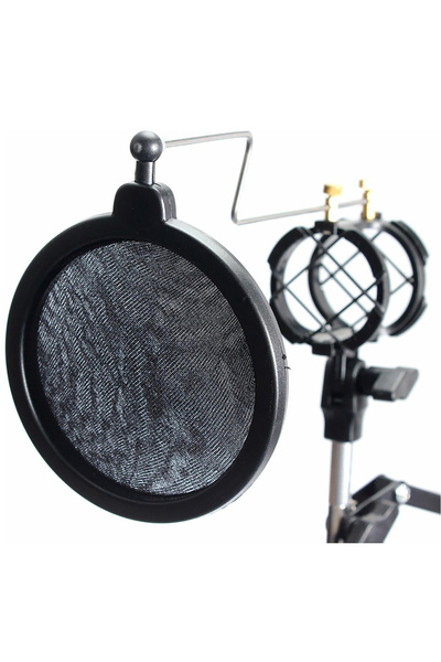 Coverzone Masa Tipi Mikrofon Standı 3 Eklemli Açısı Ayarlanabilir Kullanımı Kolay Mengene Tipi Stand MS61P