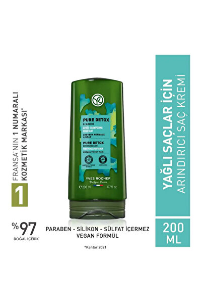 Yves Rocher Arındırıcı Saç Kremi - Yağlı Saçlar / Pure Detox Detoks Etkili Mo...