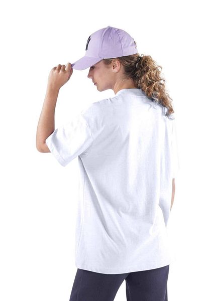 Friday Offset Agar Γυναικείο Λευκό 100% Βαμβακερό T-Shirt με λαιμόκοψη μεγάλου μεγέθους