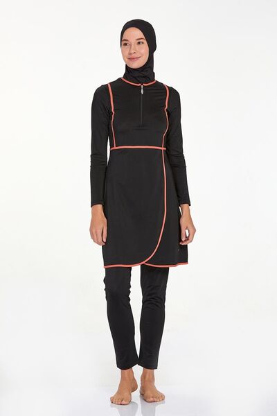 Remsa Mayo Lycra Full Covered Hijab Μαγιό Ella 4546 Μαύρο