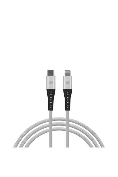 S-LINK SL-STM55PD 3A Fast Şarj TypeC to Lightning Silver Data + Sarj Kablosu
