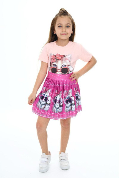 My Kids Wear Μπλουζάκι με χαριτωμένη γάτα φούστα