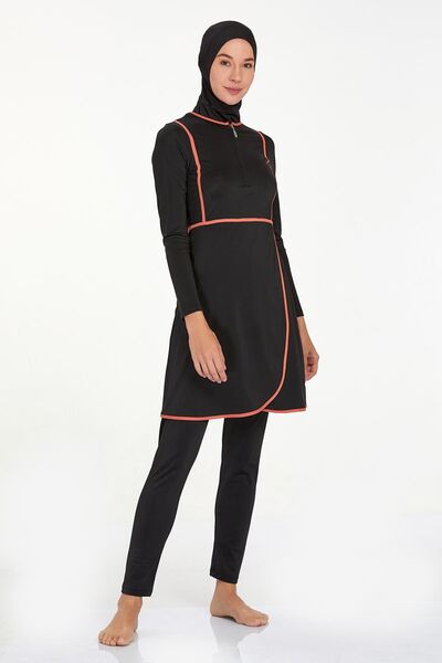 Remsa Mayo Lycra Full Covered Hijab Μαγιό Ella 4546 Μαύρο