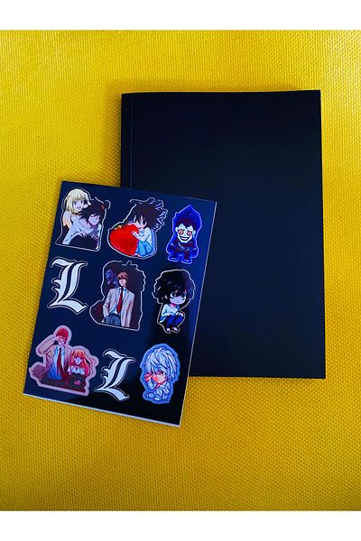 icase Set de activități DEATH NOTE - Autocolant, Autocolant pentru computer, Bloc de note pentru caiet de imagini