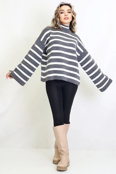 Get Crazy Tiko Women's Sweater - Button Detailed