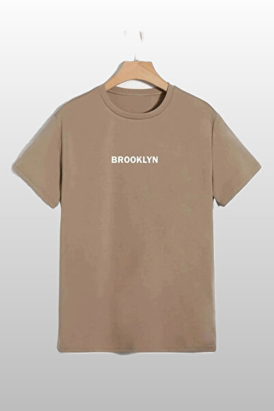 MODAGEN Μπλουζάκι Unisex Brooklyn Printed 3 Pack Mink-Yellow-Beige T-shirt