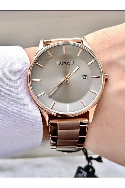 Ferrucci Men's Metal Band Wristwatch