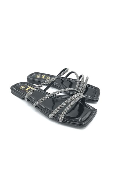 shoemio شبشب نسائي سكارليت - مزين بالأحجار