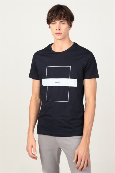 Tudors Ανδρικό T-shirt Slim Fit Slim Fit 100% βαμβακερό μαλακό εμπριμέ μπλουζ...