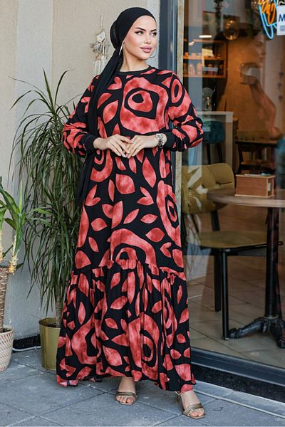 Bestenur Φόρεμα Elsev Viscose Tile Color 857