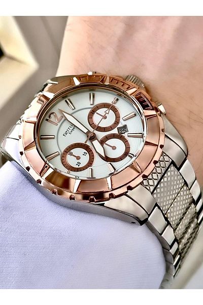 Ferrucci Men's Metal Band Wristwatch