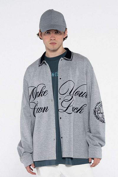 Friday Offset Ανδρικό μπουφάν Denis Grey Melange Oversize