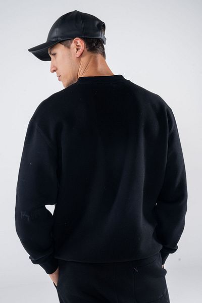 Friday Offset Ανδρικό φούτερ Monica μαύρο Oversize Crew Neck