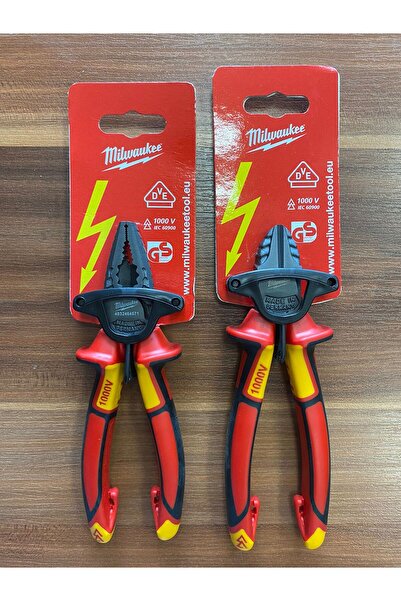 Milwaukee Elektrikçi 160 MM Pense Ve 160 MM Yankeski 1000 WATT VDE (1 Adet Pense - 1 Adet Yankeski)
