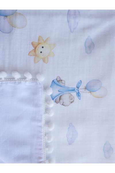 the ruby baby & kids 75x80 cm Double Layer Lightweight Muslin Blanket - Breathable for Your Baby
