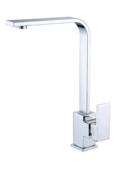 Syronea Krom Kare 3 Lü Banyo Lavabo Mutfak Bataryası Seti Ağır Gövde Garantili Musluk