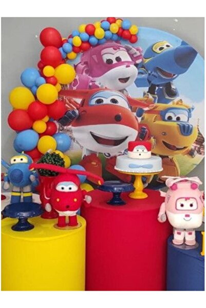 party mix Super Wings Balon Harika Kanatlar Doğum Günü Konsepti Balon Zincir ...