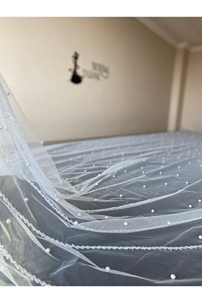 Berina stor Kırıl beyaz oklu  5 metre incili kasnak duvak