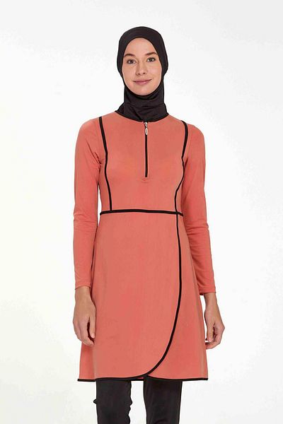 Remsa Mayo Lycra Full Covered Hijab Μαγιό Ella 4546 Cinnamon