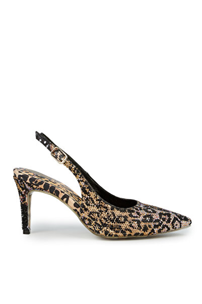 Cengiz Gümüş Leopar Taşlı Kadın Ayakkabı