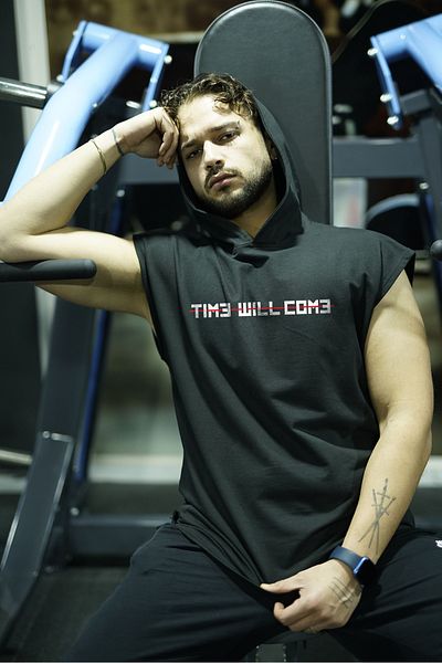 Oxlade Sleeveless Athlete Tank Top [ Time Will COme ] Sweatshirt 100% Cotton Hoodie Legend Fabric Oxlade®