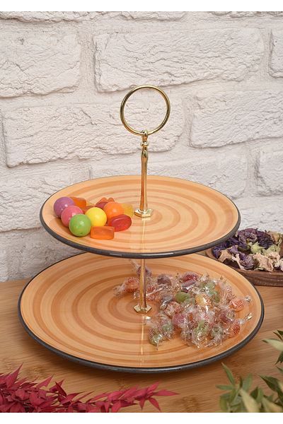 ŞURA MUTFAK Double Layer Candy Bowl Treat Presentation Plate