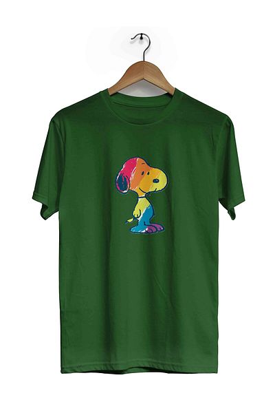 herotasarım Μπλουζάκι με κοντομάνικο μοτίβο Snoopy Rainbow - BLL4518