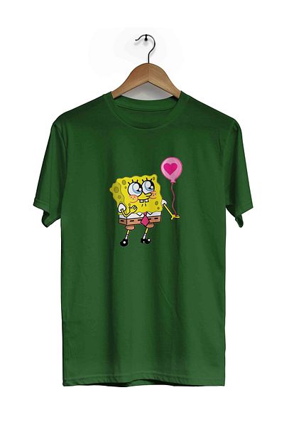 herotasarım Bob Sponge κοντομάνικο μπλουζάκι - bll4921