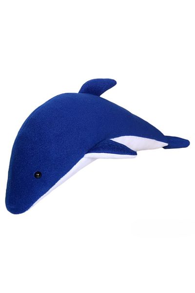 UgurToyss Parliament Blue Dolphin Toy Fish Sleeping Companion Cute Dolphin Plush Toy 37 cm