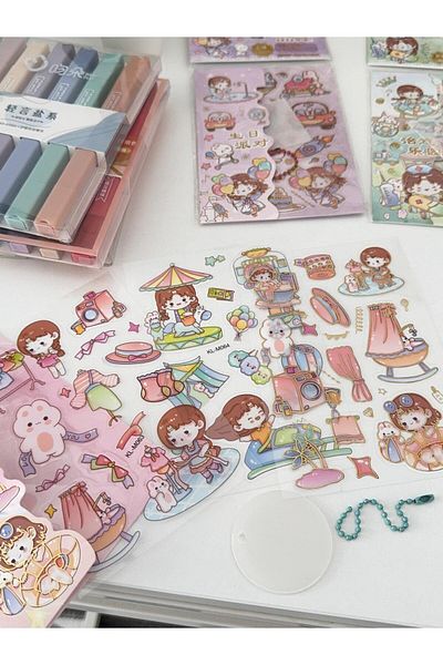 Planet Butik Sticker DIY Keychain Set of 4