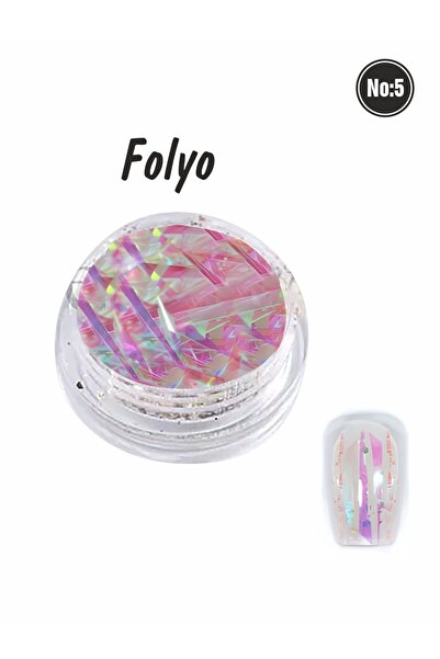 Ocean Tırnak Süsleme Folyo Parçaları Nail Art Tırnak Süsleme Şeritleri