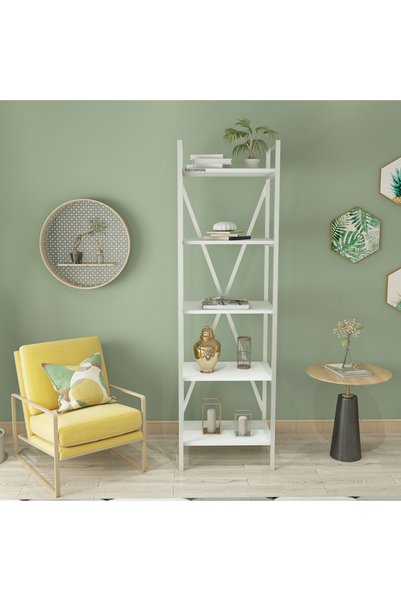 DECORFERS Livre 45 Kitaplık Beyaz/Beyaz