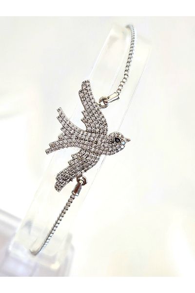 Eva Takı Zircon Stone Bird Bracelet