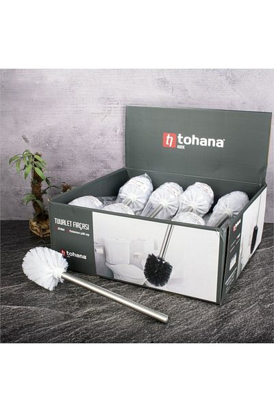 Tohana Бяла метална четка за тоалетна - 35 см