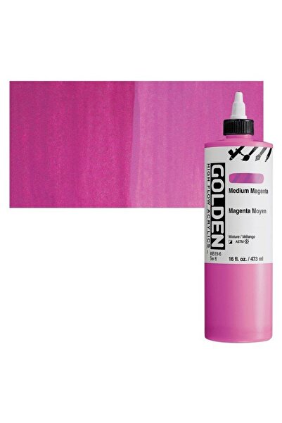 Golden High Flow Sıvı Akrilik Boya 473 Ml Seri 6 Medium Magenta