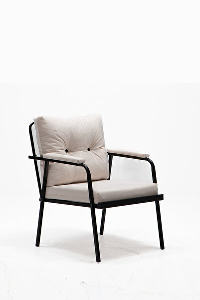 SANDALİE Riva Minderli Tekli Koltuk Balkon - Bahçe - Teras Mobilyası / Krem