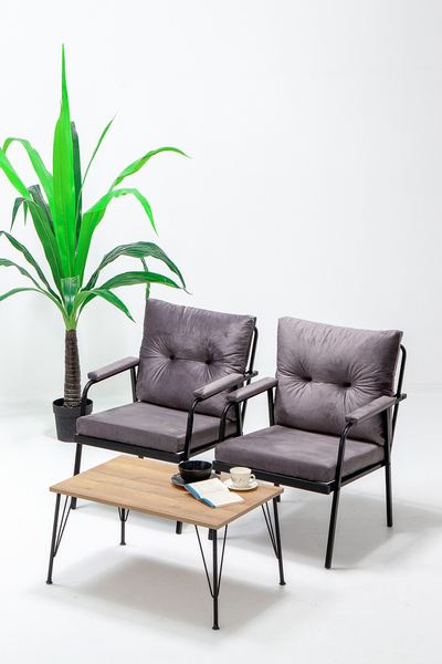 MOBETTO Riva 1 1 S Minderli Bahçe Takımı Balkon - Bahçe - Teras Mobilyası / A...