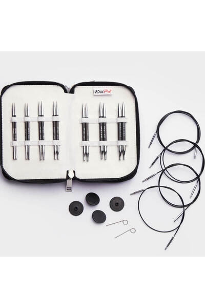 BALIM ÖRGÜ EVİ Set de frigărui scurte KnitPro Karbonz din fibră de carbon cu ...