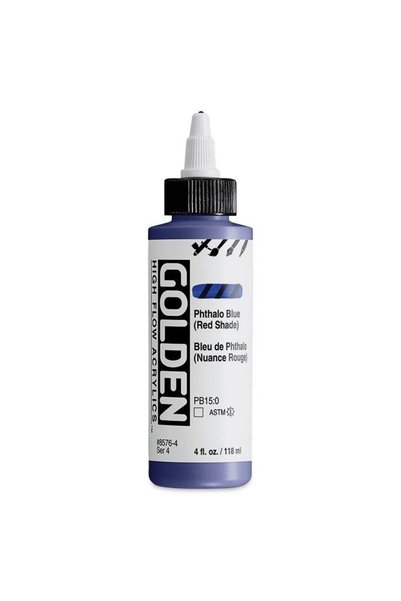 Golden High Flow Sıvı Akrilik Boya 118 Ml Seri 4 Phthalo Blue (Red Shade)