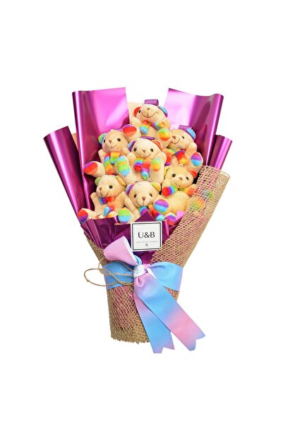 UB Teddy Bear Flowers Renkli Düşler Ayıcık Çiçek Buketi