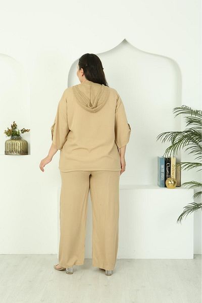 Truva XXL بدلة شبكية بغطاء للرأس مقاس كبير ملونة TK301