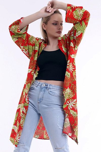 Miezza Women's Patterned Kimono