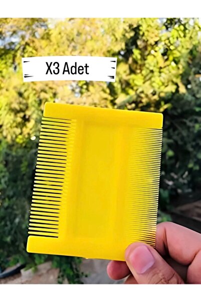 Metler Bit Tarağı Özel Dişli Plastik Sık Dişli Tarak ,3'lü Kadın Sarı Tarak Bit Tarağı X3 Adet