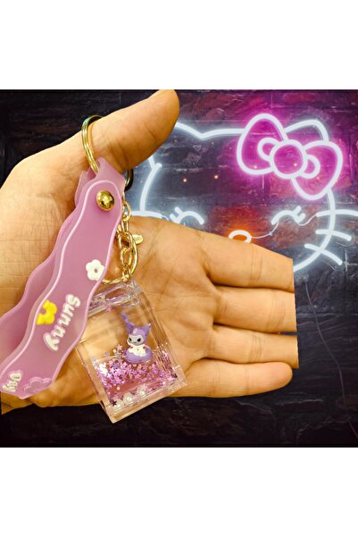 FG KONNİCHİWA HELLO KİTTY lüx içi sulu anahtarlık pembe hello kitty mavi içi ...