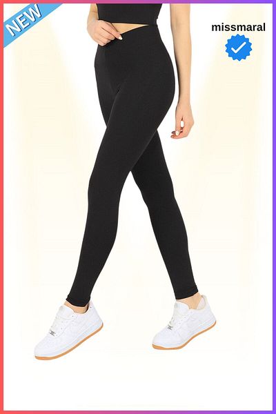 missmaral Ψηλόμεσο Μαύρο Αθλητικό Κολάν Slim Fit - Oslo 1090 με λεπτομέρεια ραφής Flatlock